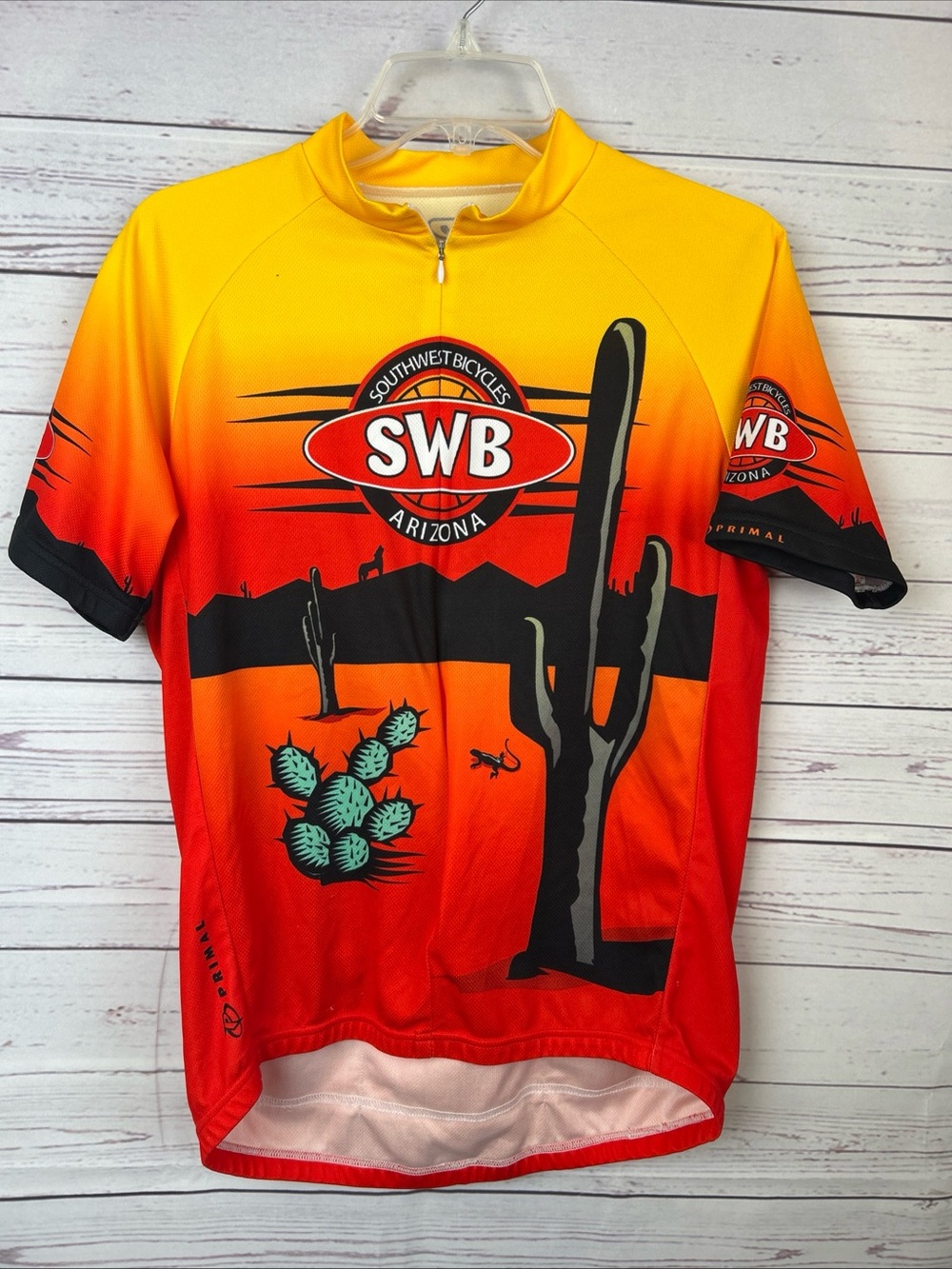 Men’s Yellow-Red Desert Cycling Jersey